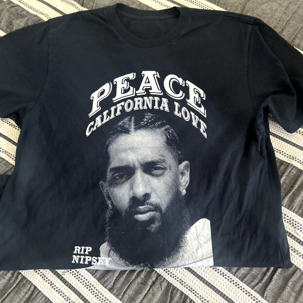 Peace California Love Black T-Shirt